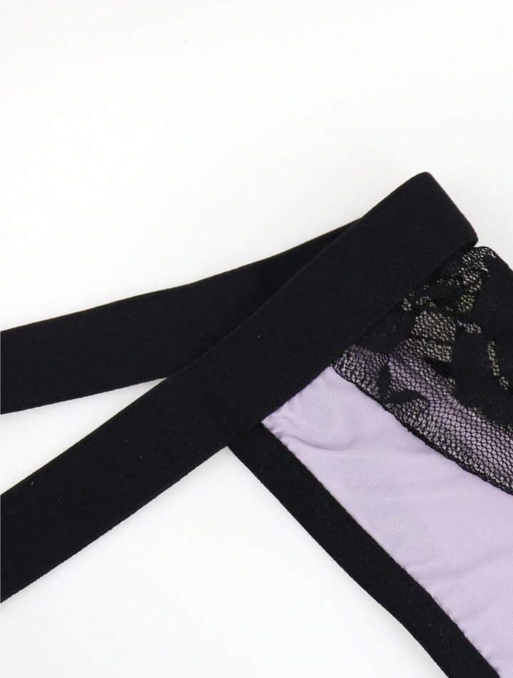 Sensual Black Lace Breathable Sexy Men Thongs